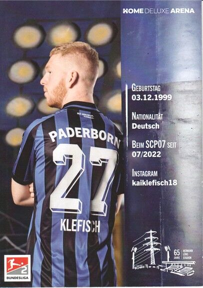 Autogramm Fussball | SC Paderborn 07 | 2022 | Kai KLEFISCH