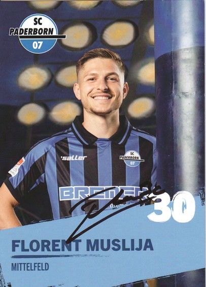 Autogramm Fussball | SC Paderborn 07 | 2022 | Florent MUSLIJA