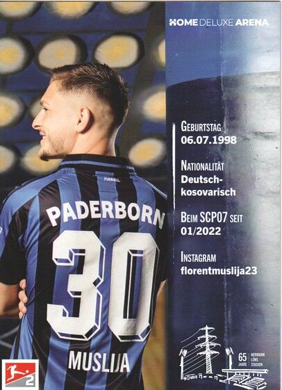 Autogramm Fussball | SC Paderborn 07 | 2022 | Florent MUSLIJA