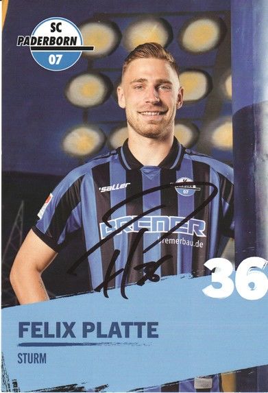 Autogramm Fussball | SC Paderborn 07 | 2022 | Felix PLATTE