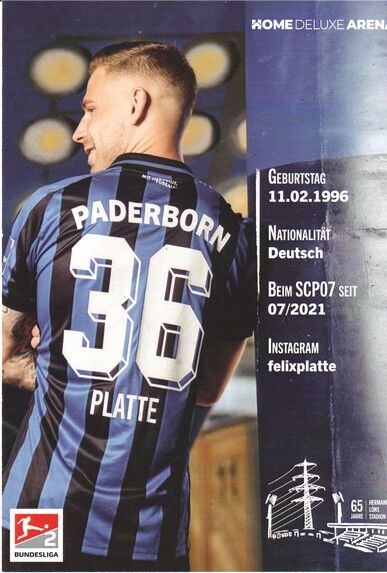 Autogramm Fussball | SC Paderborn 07 | 2022 | Felix PLATTE