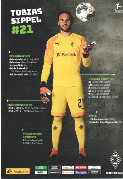 Autogramm Fussball | Borussia Mönchengladbach | 2019 | Tobias SIPPEL