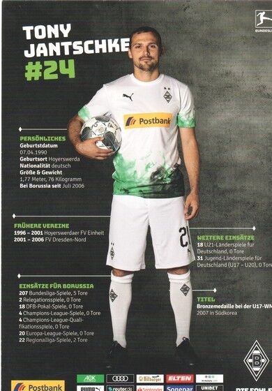Autogramm Fussball | Borussia Mönchengladbach | 2019 | Tony JANTSCHKE