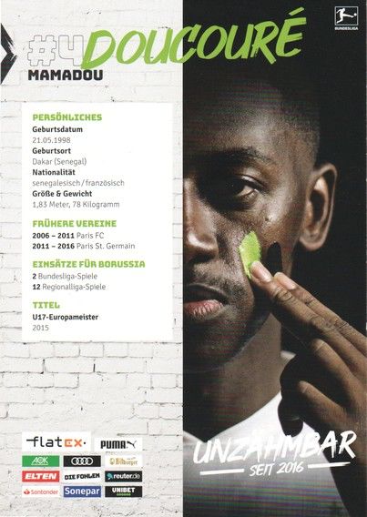 Autogramm Fussball | Borussia Mönchengladbach | 2020 | Mamadou DOUCOURE