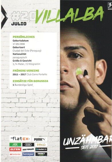 Autogramm Fussball | Borussia Mönchengladbach | 2020 | Julio VILLALBA