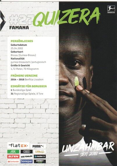 Autogramm Fussball | Borussia Mönchengladbach | 2020 | Famana QUIZERA