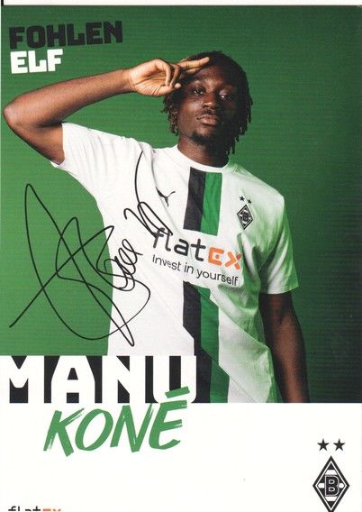 Autogramm Fussball | Borussia Mönchengladbach | 2022 | Manu KONE