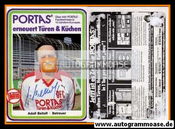 Autogramm Fussball | Kickers Offenbach | 1983 | Adolf BELLOFF