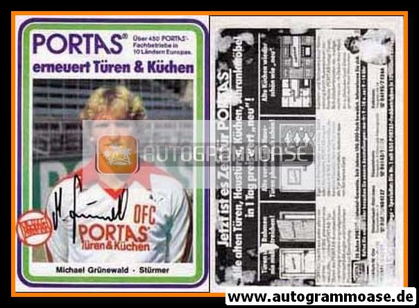 Autogramm Fussball | Kickers Offenbach | 1983 | Michael GRÜNEWALD
