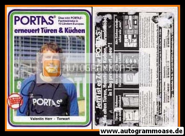 Autogramm Fussball | Kickers Offenbach | 1983 | Valentin HERR