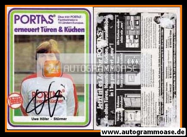 Autogramm Fussball | Kickers Offenbach | 1983 | Uwe HÖFER