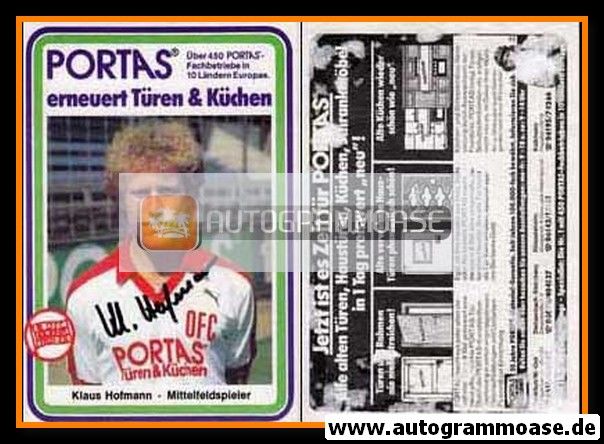 Klaus Hofmann Autogrammkarte Kickers Offenbach 1983/84 Original Sign A 71752 
