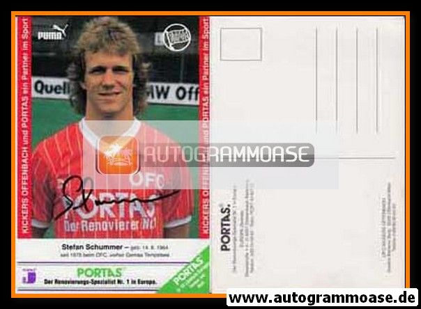 Autogramm Fussball | Kickers Offenbach | 1987 | Stefan SCHUMMER