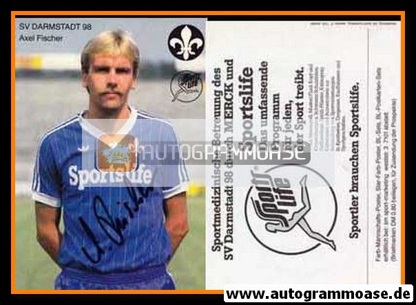 Autogramm Fussball | SV Darmstadt 98 | 1983 | Axel FISCHER