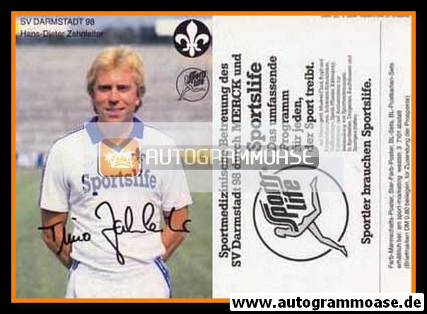 Autogramm Fussball | SV Darmstadt 98 | 1983 | Hans-Dieter ZAHNLEITER
