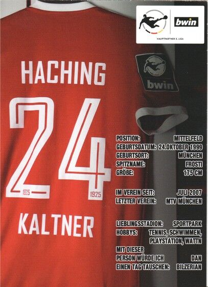 Autogramm Fussball | SpVgg Unterhaching | 2019 | Alexander KALTNER