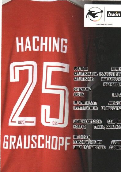 Autogramm Fussball | SpVgg Unterhaching | 2019 | Paul GRAUSCHOPF