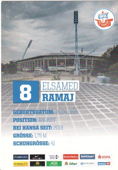 Autogramm Fussball | Hansa Rostock | 2019 | Elsamed RAMAJ