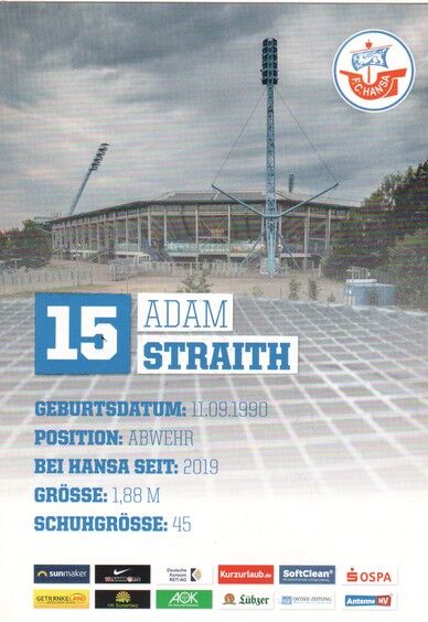 Autogramm Fussball | Hansa Rostock | 2019 | Adam STRAITH