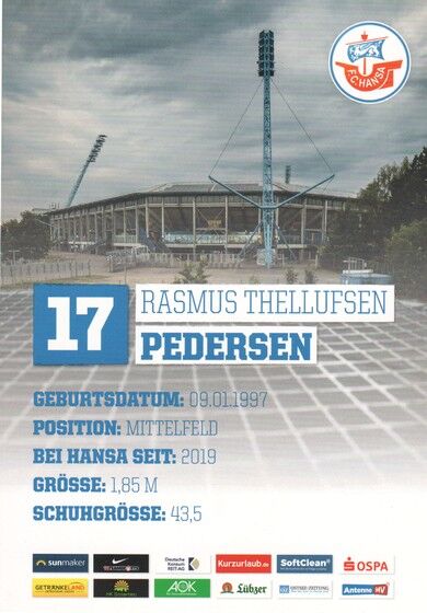 Autogramm Fussball | Hansa Rostock | 2019 | Rasmus PEDERSEN