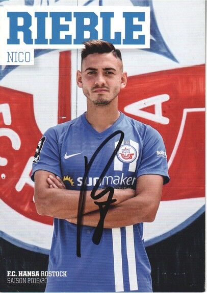 Autogramm Fussball | Hansa Rostock | 2019 | Nico RIEBLE