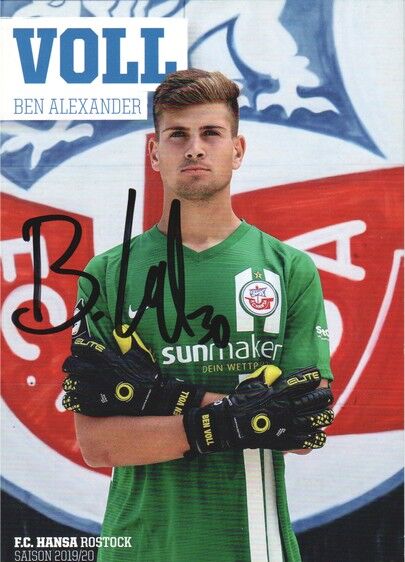 Autogramm Fussball | Hansa Rostock | 2019 | Ben Alexander VOLL