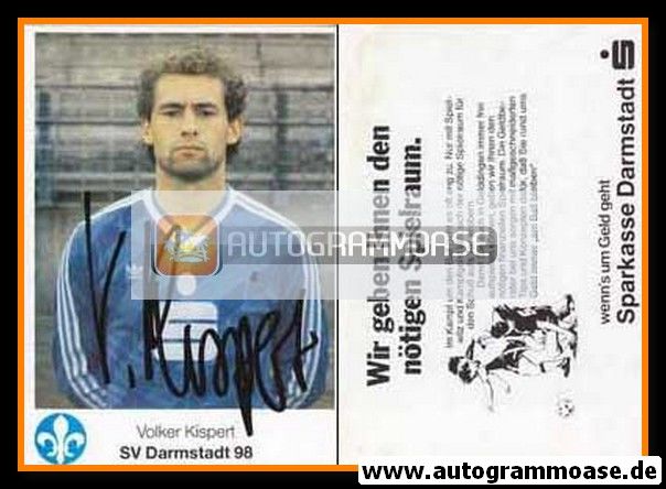 Autogramm Fussball | SV Darmstadt 98 | 1986 | Volker KISPERT