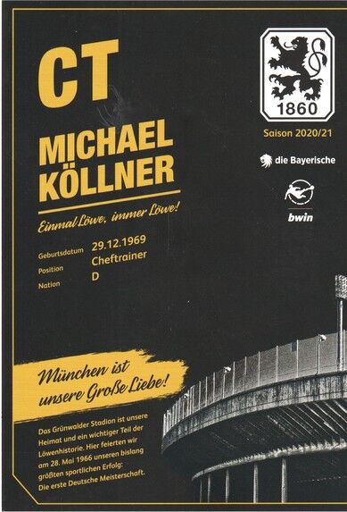 Autogramm Fussball | TSV 1860 München | 2020 | Michael KÖLLNER
