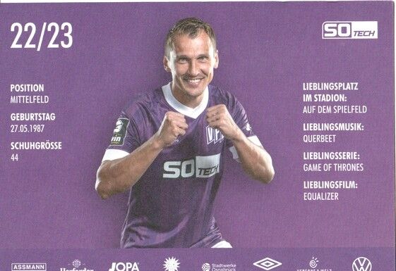 Autogramm Fussball | VfL Osnabrück | 2022 | Robert TESCHE