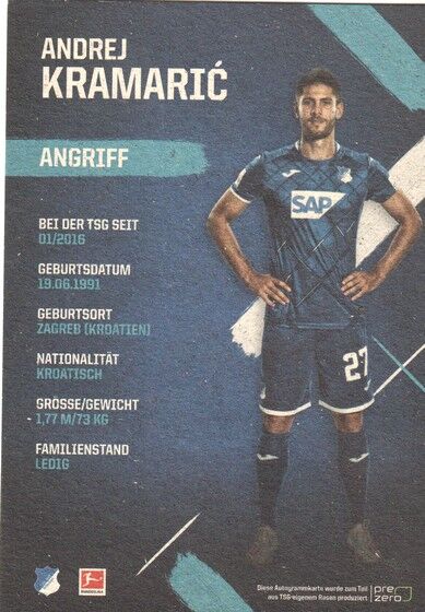 Autogramm Fussball | TSG 1899 Hoffenheim | 2019 | Andrej KRAMARIC