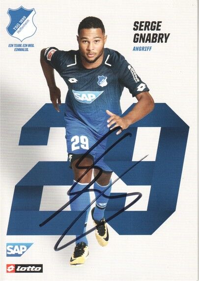 Autogramm Fussball | TSG 1899 Hoffenheim | 2017 | Serge GNABRY