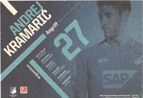 Autogramm Fussball | TSG 1899 Hoffenheim | 2018 | Andrej KRAMARIC 