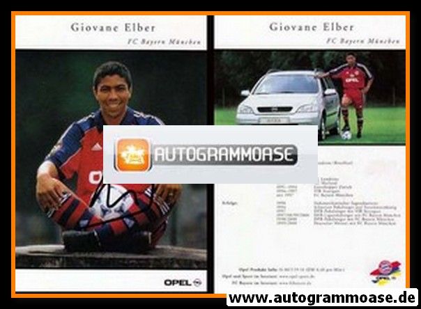 Autogramm Fussball | FC Bayern M&uuml;nchen | 2000 | Giovane ELBER _