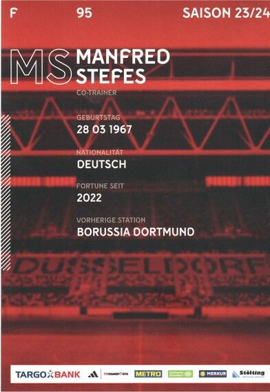 Autogramm Fussball | Fortuna Düsseldorf | 2023 | Klaus ALLOFS