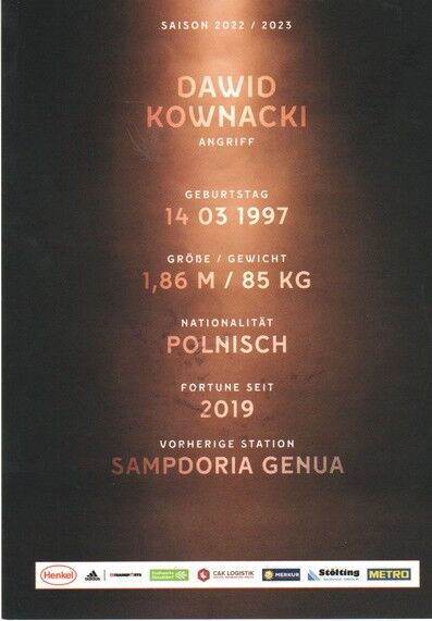 Autogramm Fussball | Fortuna Düsseldorf | 2022 | Dawid KOWNACKI
