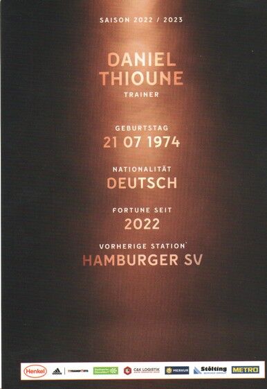 Autogramm Fussball | Fortuna Düsseldorf | 2022 | Daniel THIOUNE