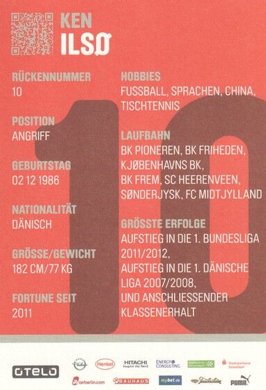 Autogramm Fussball | Fortuna Düsseldorf | 2012 | Ken ILSO