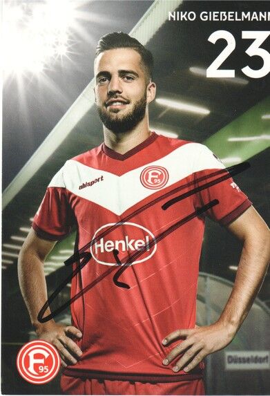 Autogramm Fussball | Fortuna Düsseldorf | 2018 | Niko GIESSELMANN