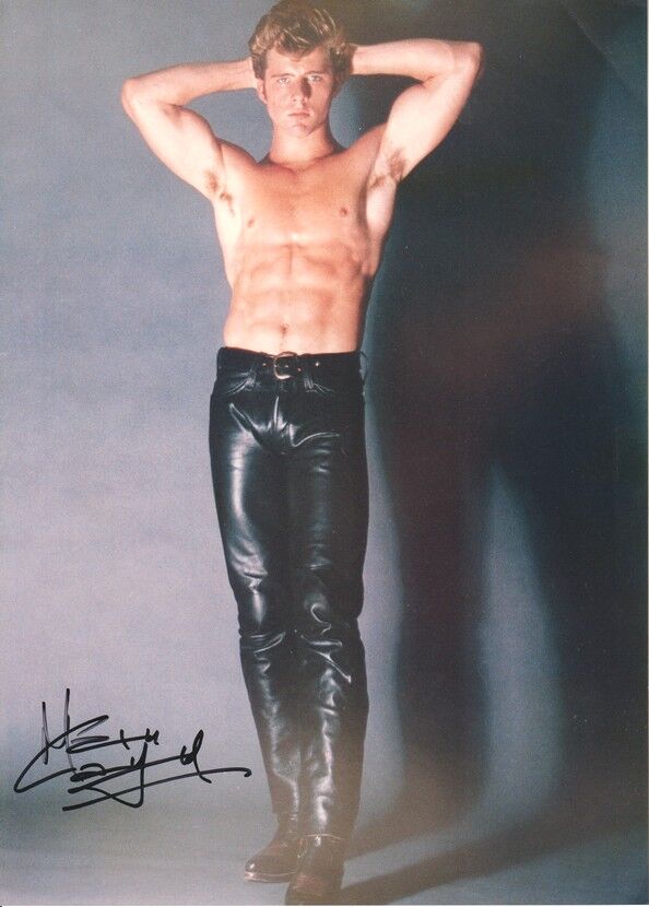 Autogramm Film (UK) | Maxwell CAULFIELD | 1982 Foto (Portrait Color XL) "Grease 2" TOPLESS