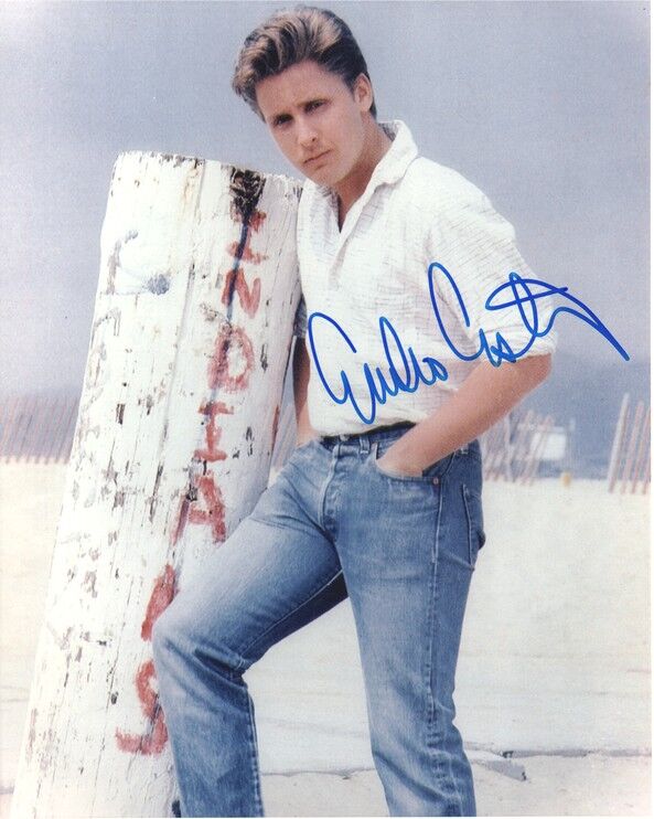 Autogramm Film (USA) | Emilio ESTEVEZ | 1990er Foto (Portrait Color XL)