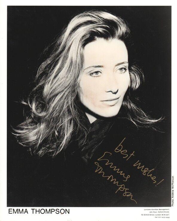 Autogramm Film (UK) | Emma THOMPSON | 1990er Foto (Portrait SW XL)