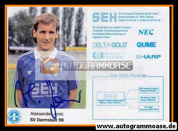 Autogramm Fussball | SV Darmstadt 98 | 1988 | Aleksander JOVIC
