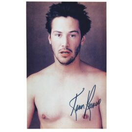 Autogramm Film (CAN) | Keanu REEVES | 1995 Foto (Portrait Color XL) TOPLESS