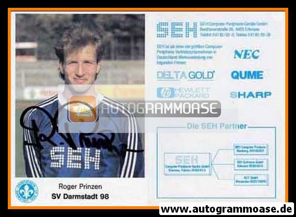 Autogramm Fussball | SV Darmstadt 98 | 1988 | Roger PRINZEN
