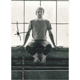 Autogramm Piano | Nils FRAHM | 2015 Foto (Portrait SW XL) Piano Day