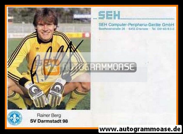 Autogramm Fussball | SV Darmstadt 98 | 1988 | Rainer BERG (2)