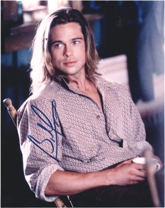 Autogramm Film (USA) | Brad PITT | 1994 Foto (Portrait Color XL) "Legends Fall"