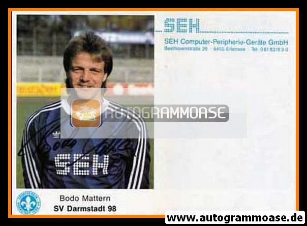 Autogramm Fussball | SV Darmstadt 98 | 1989 | Bodo MATTERN