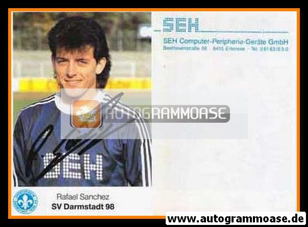 Autogramm Fussball | SV Darmstadt 98 | 1989 | Rafael SANCHEZ