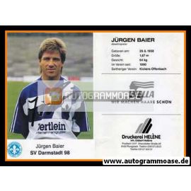 Autogramm Fussball | SV Darmstadt 98 | 1991 | Jürgen BAIER